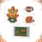 Glitzhome® 5.75"H Thanksgiving Wooden Turkey Table Decor Set